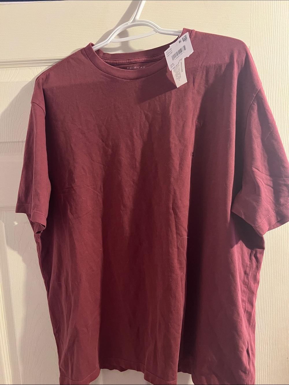 American Rag Men's Short Sleeve Crewneck Tee in Wine